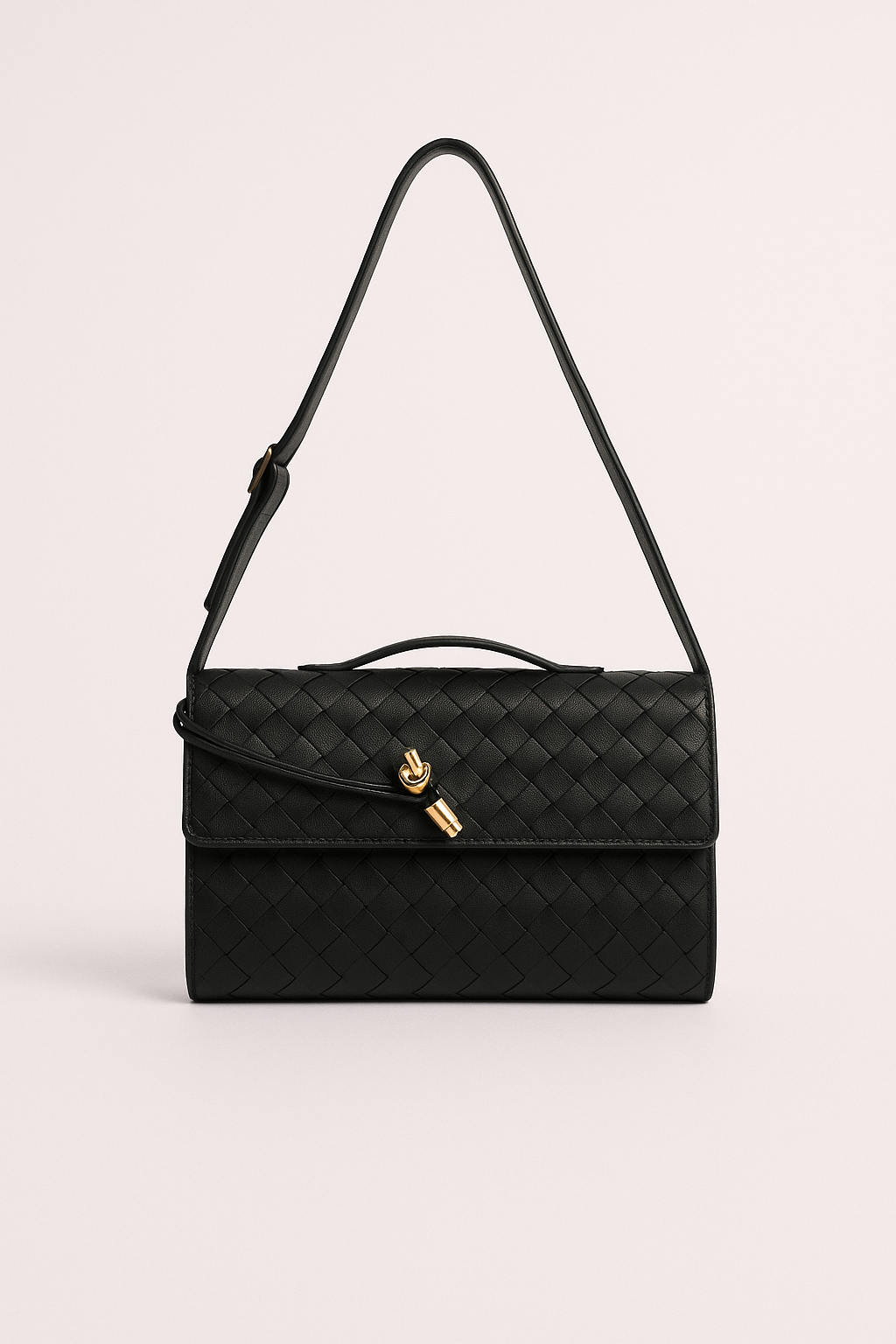 Women's Leather Handbag | Braided Shoulder Strap Backpack