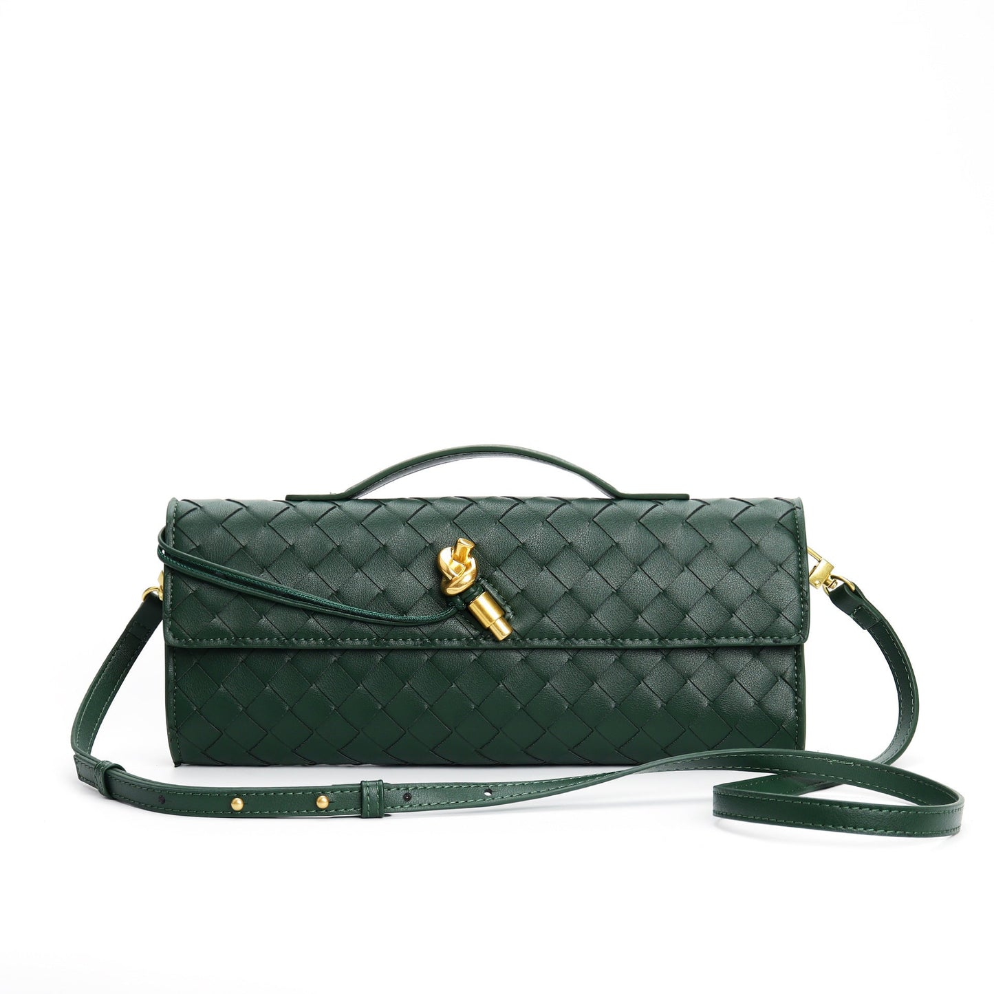 Women's Leather Handbag | Braided Shoulder Strap Backpack