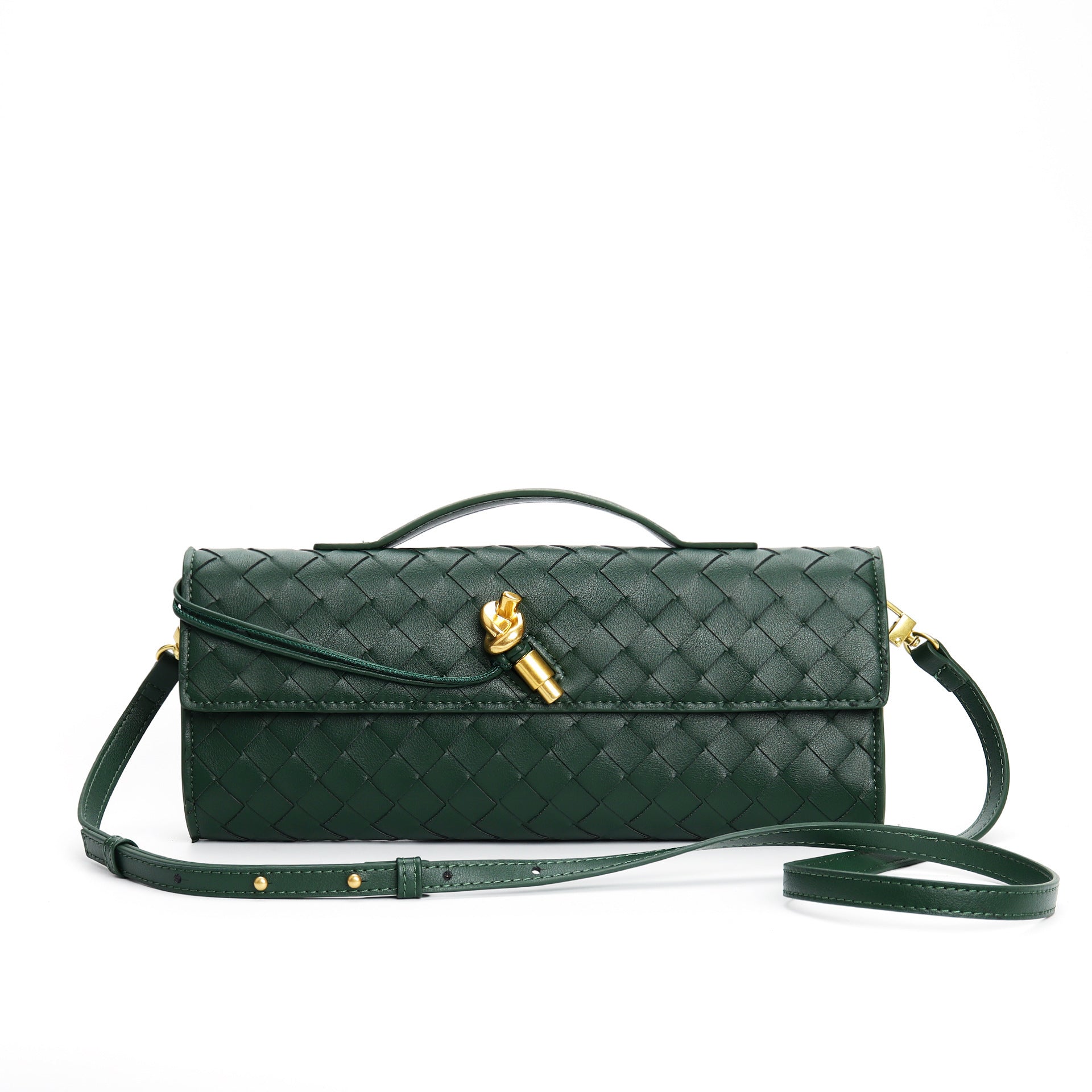 Women's Leather Handbag | Braided Shoulder Strap Backpack