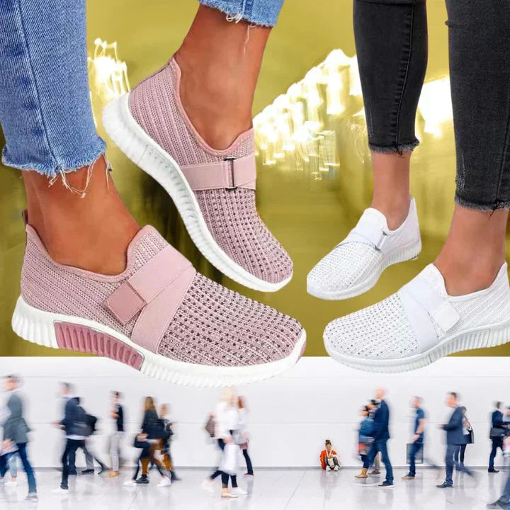 Women's Slip-On Sneaker with Velcro | Improve Your Walking Posture!