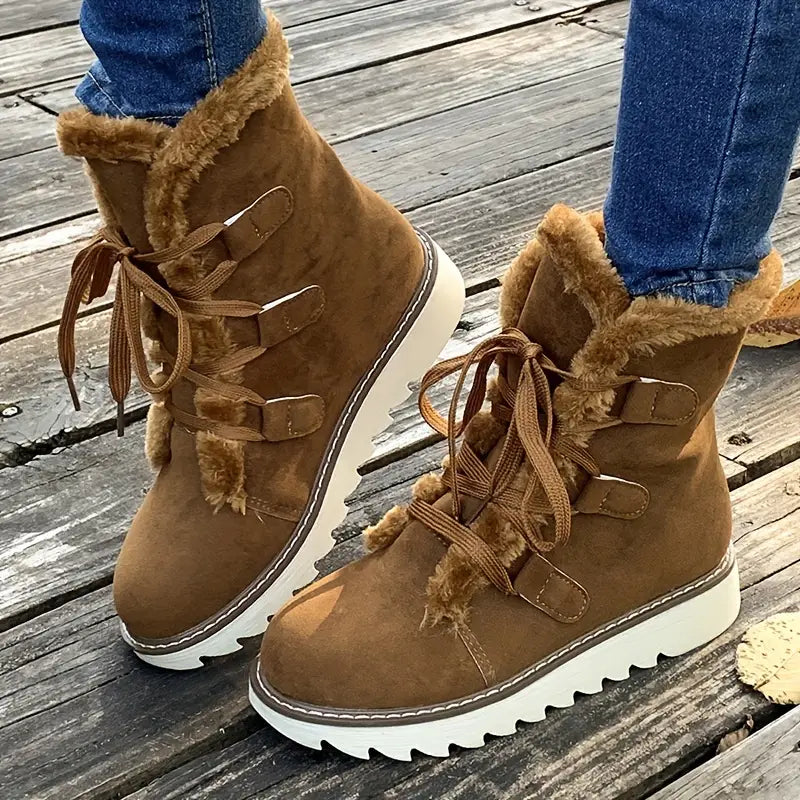 Women's Snow Boots with Faux Fur Lining
