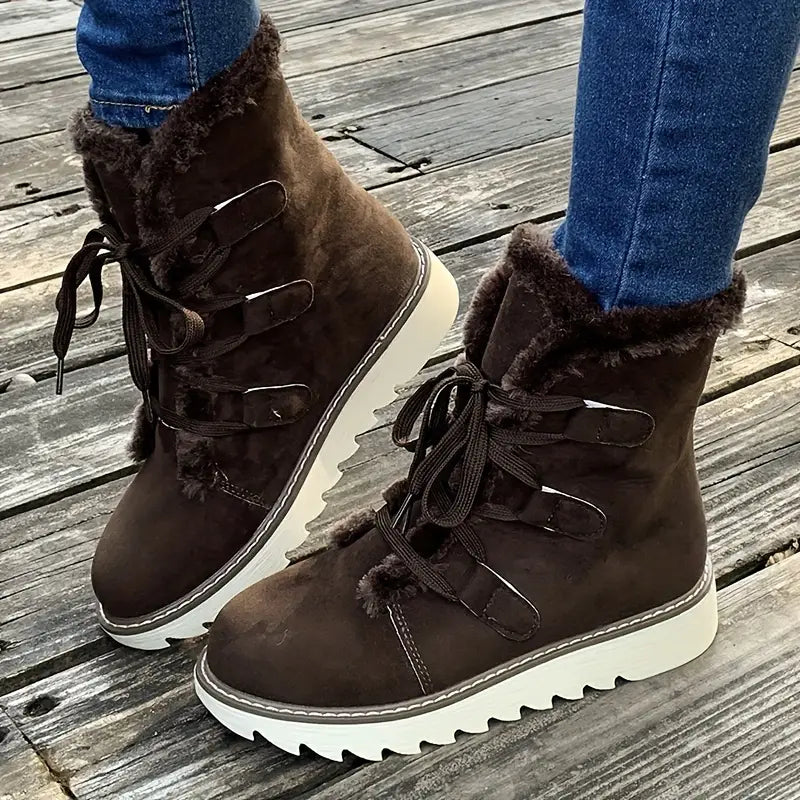Women's Snow Boots with Faux Fur Lining
