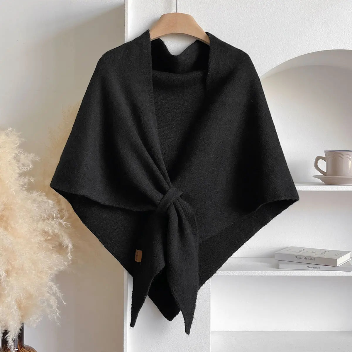 Women's Triangular Wool Scarf for Autumn and Winter