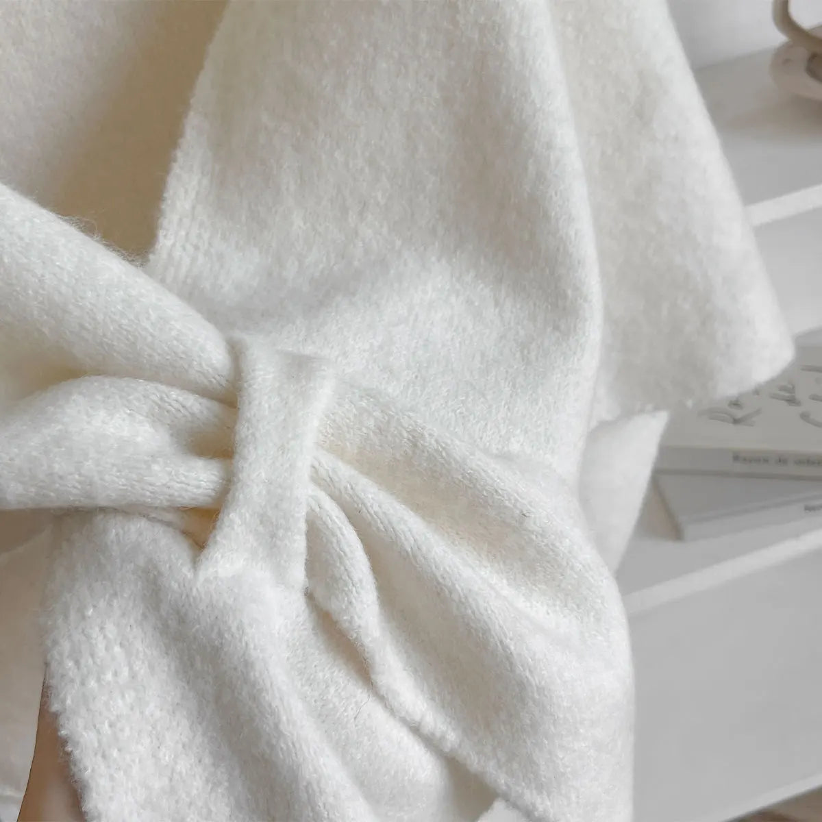 Women's Triangular Wool Scarf for Autumn and Winter