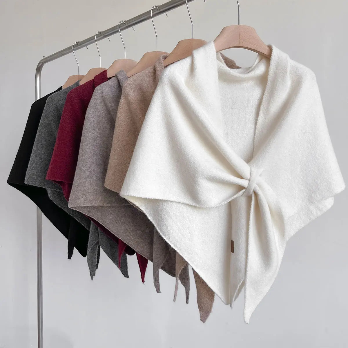 Women's Triangular Wool Scarf for Autumn and Winter