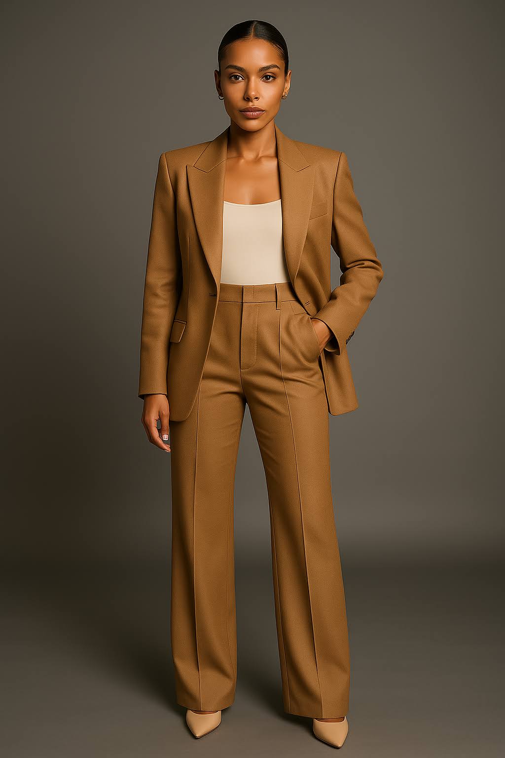 Women's Two-Piece Blazer and Pant Set - Autumn Edition