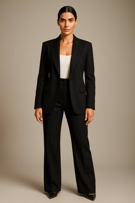 Women's Two-Piece Blazer and Pant Set - Autumn Edition