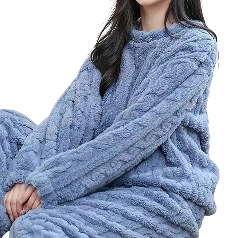 Women's Warm Fleece Pajama Set