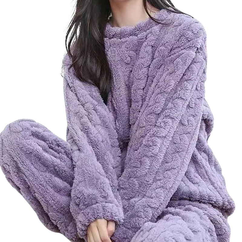 Women's Warm Fleece Pajama Set