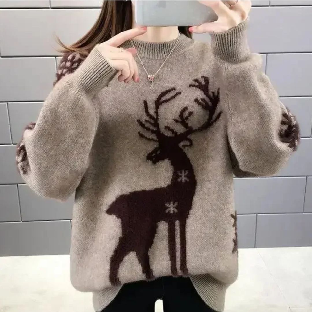 Wygodny damski sweter świąteczny