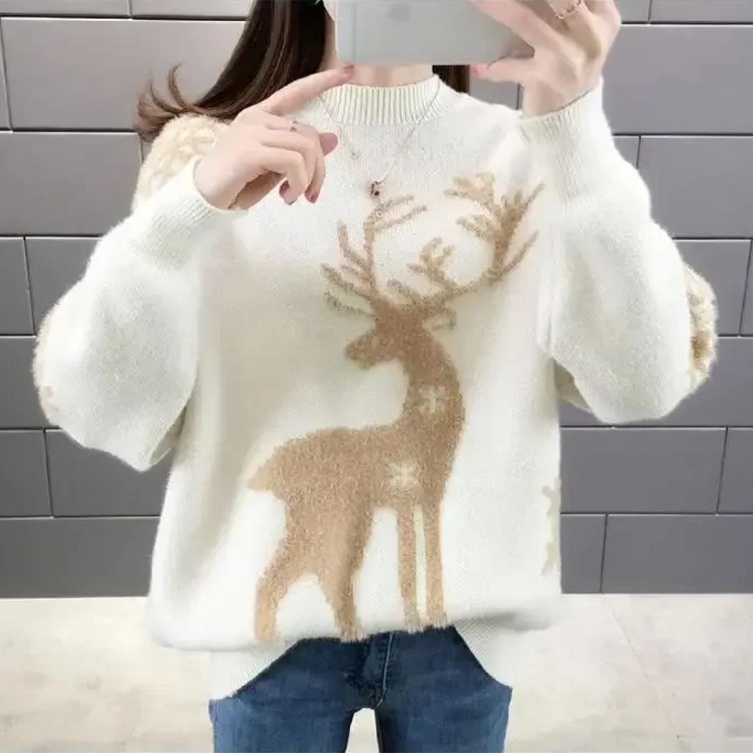 Wygodny damski sweter świąteczny