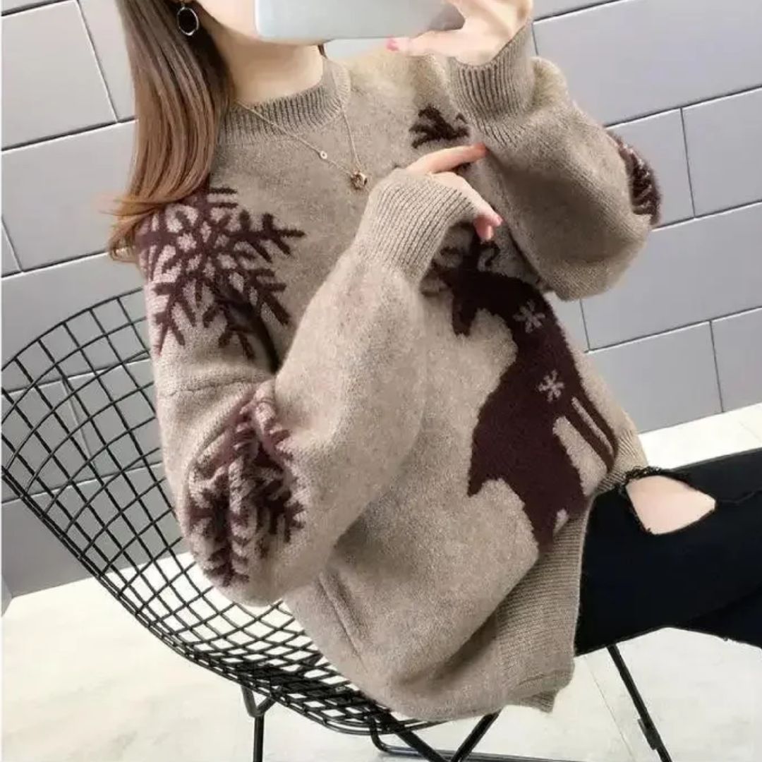 Wygodny damski sweter świąteczny