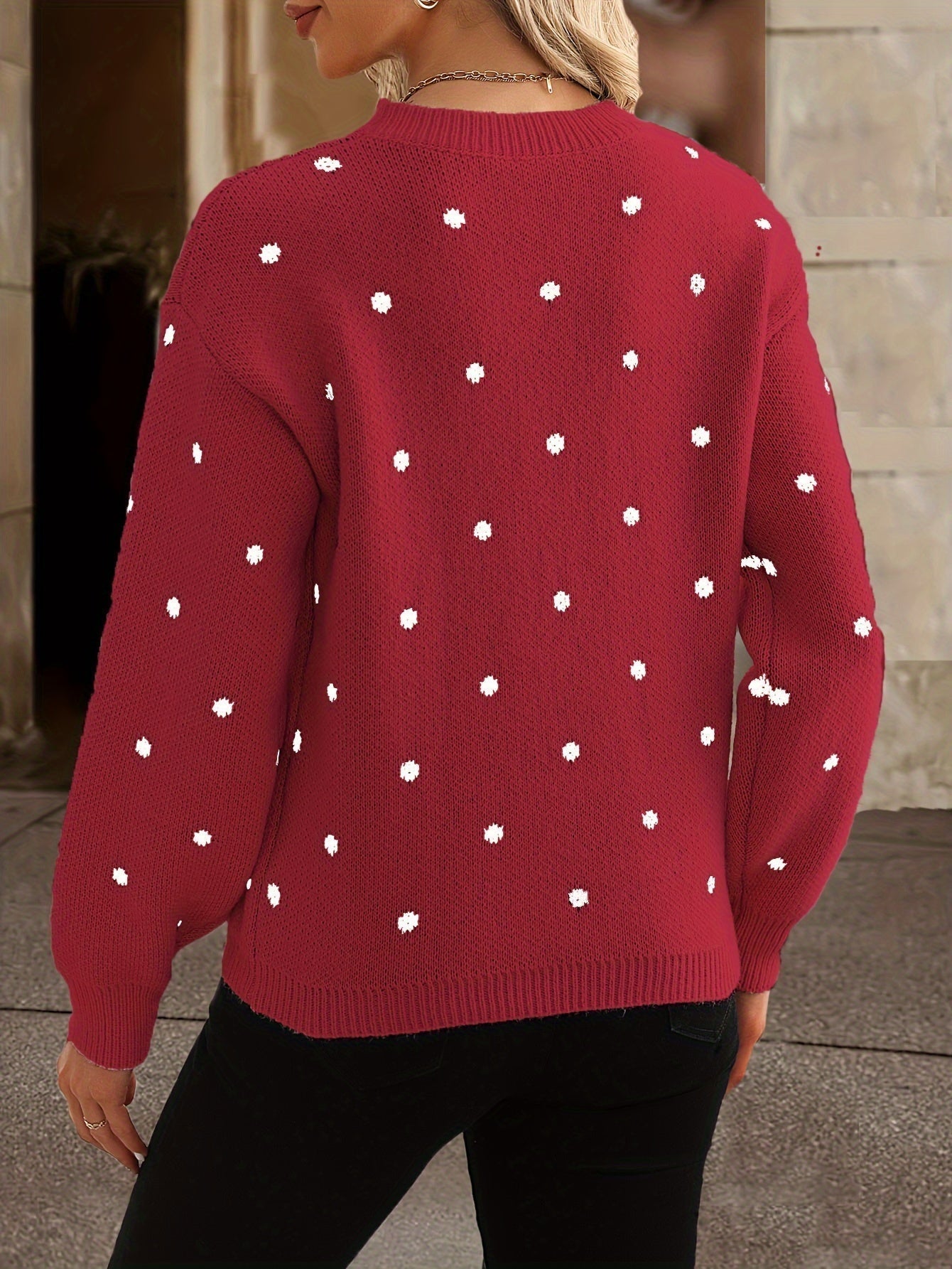 Zara Polka Dot Jumper: Casual and Elegant for Women This Autumn and Winter