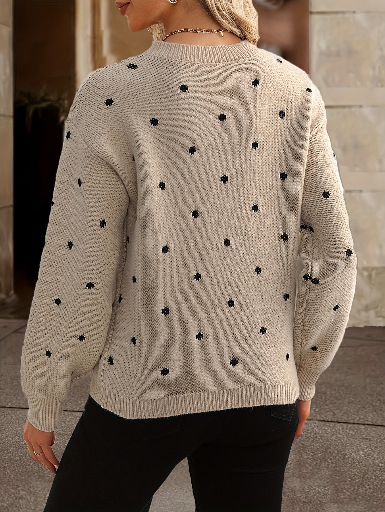 Zara Polka Dot Jumper: Casual and Elegant for Women This Autumn and Winter
