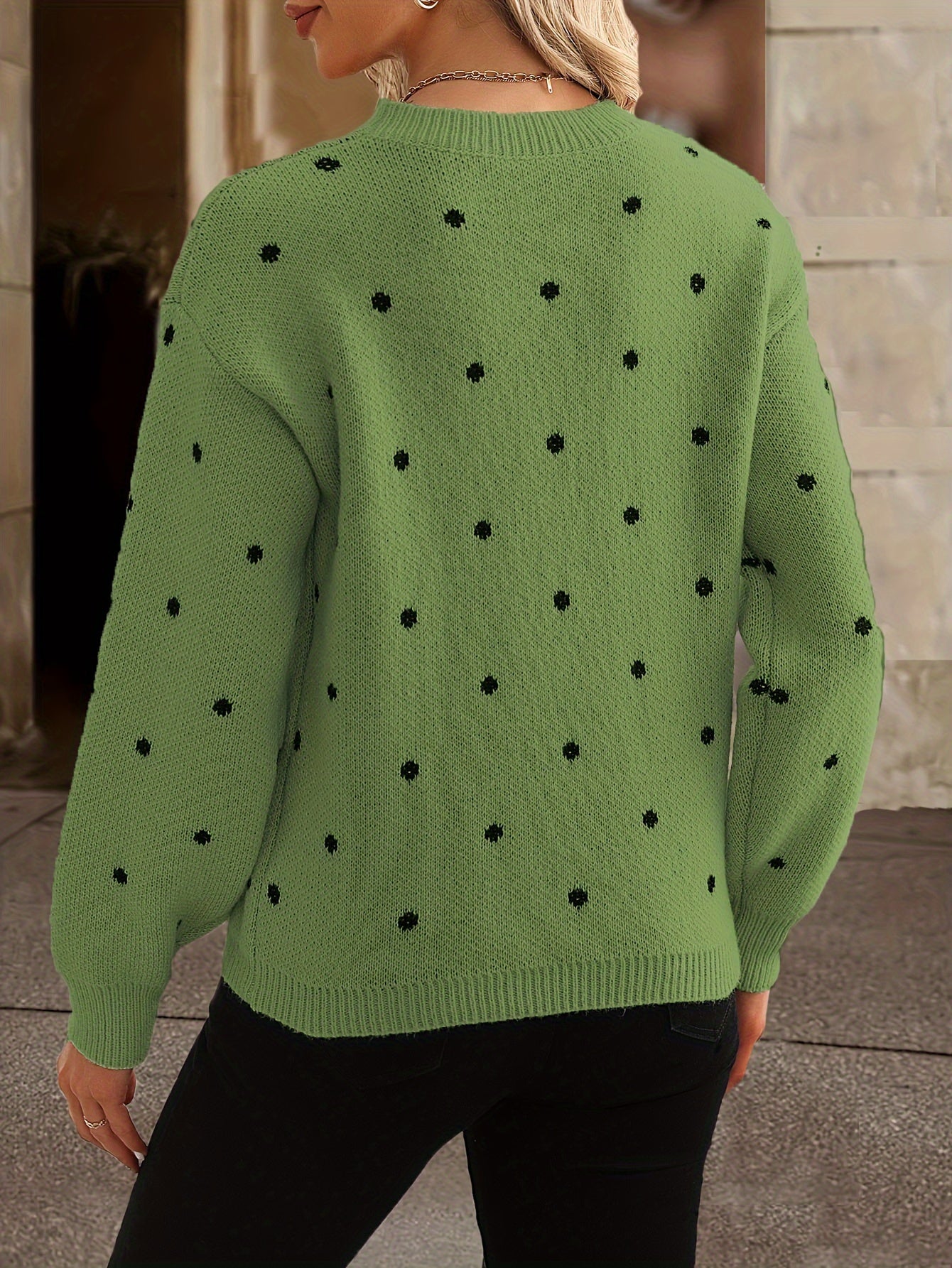 Zara Polka Dot Jumper: Casual and Elegant for Women This Autumn and Winter